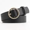 Emprada Basic Black Gold O Ring Buckle Belt Accessories