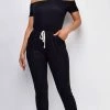 Emprada Rise And Lounge Black Off Shoulder Jumpsuit