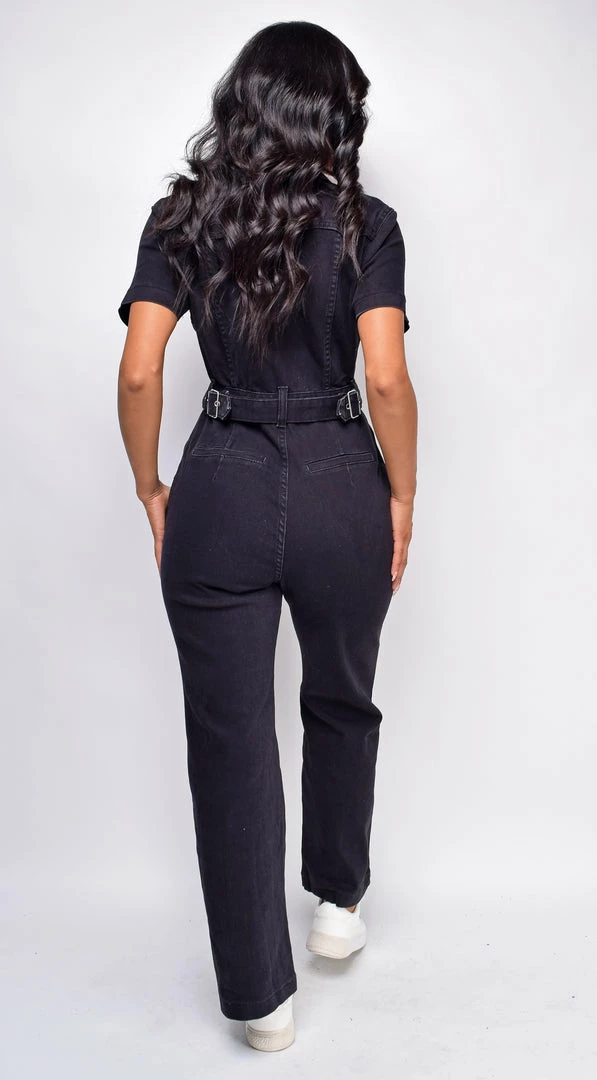 Emprada Vitoria Black Denim Jumpsuit Jumpsuits & Rompers 3 Emprada Vitoria Black Denim Jumpsuit Jumpsuits & Rompers