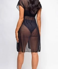 Emprada Swim Aysia Black Tie Up Cover Up