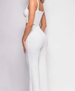 Emprada Soph White Square Neck Crop Top