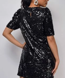 Emprada Renee Black Sequin Dress Dresses