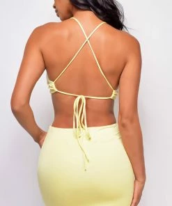 Emprada Dresses Essen Yellow Ring Detail Dress