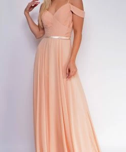 Emprada Kinsley Champagne Beige Pleated Maxi Dress Dresses