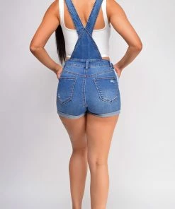 Emprada Bottoms Kori Blue Medium Wash Shortalls