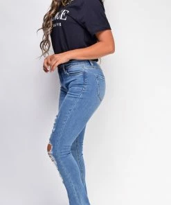 Emprada France C'est La Vie Black Graphic Tee Tops