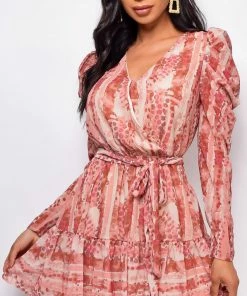 Emprada Peru Pink Multi Color Print Dress Dresses 6 Emprada Peru Pink Multi Color Print Dress Dresses