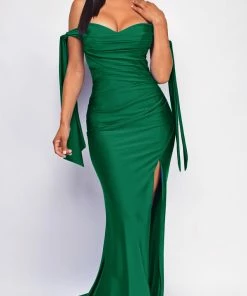 Emprada Abigail Green Off Shoulder Gown Dresses