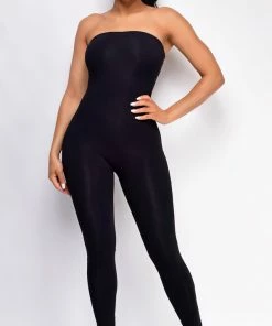 Emprada Jumpsuits & Rompers Recharge Black Tube Jumpsuit