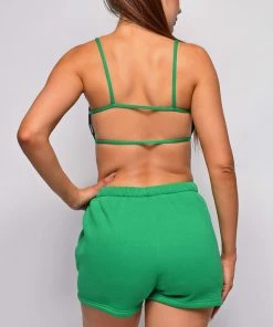 Emprada Loungewear Go For It Green Shorts & Crop Top Lounge Set