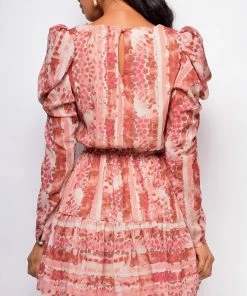 Emprada Peru Pink Multi Color Print Dress Dresses 7 Emprada Peru Pink Multi Color Print Dress Dresses