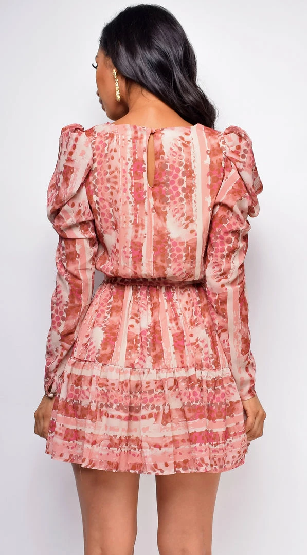 Emprada Peru Pink Multi Color Print Dress Dresses 4 Emprada Peru Pink Multi Color Print Dress Dresses