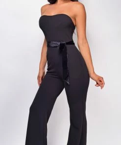 Emprada Cove Black Strapless Jumpsuit Jumpsuits & Rompers