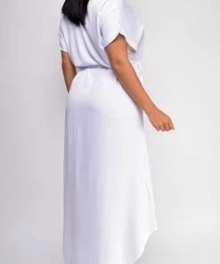 Emprada Blakely White Button Down Shirt Dress Dresses