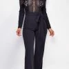 Emprada Izara Black Lace Jumpsuit Jumpsuits & Rompers