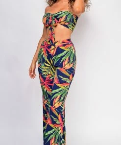 Emprada Luana Navy Tropical Print Set 7 Emprada Luana Navy Tropical Print Set