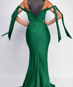 Emprada Abigail Green Off Shoulder Gown Dresses