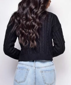 Emprada Yara Black Cropped Sweater Set