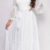 Emprada Amaya White Off Shoulder Maxi Dress