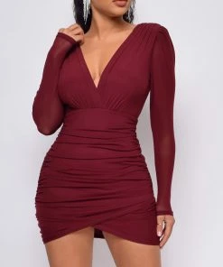 Emprada Adaly Ruby Red Wrap Dress Dresses