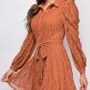 Emprada Lani Rust Brown Lace Dress