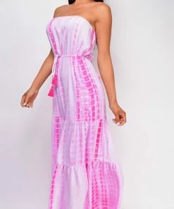Emprada Boracay Pink Tie Dye Dress