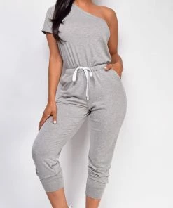 Emprada Outcast Grey One Shoulder Jumpsuit 5 Emprada Outcast Grey One Shoulder Jumpsuit