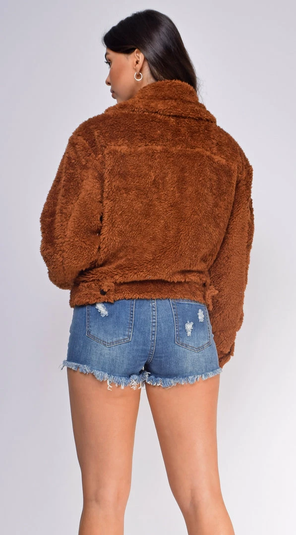 Emprada Kenise Brown Teddy Jacket Outerwear 3 Emprada Kenise Brown Teddy Jacket Outerwear