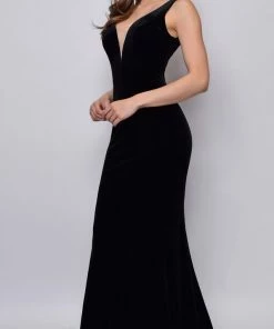 Emprada Joella Black Velvet Gown Dress