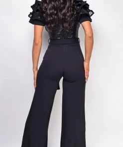 Emprada Jumpsuits & Rompers Laila Black Sequin Jumpsuit