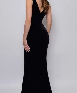 Emprada Joella Black Velvet Gown Dress