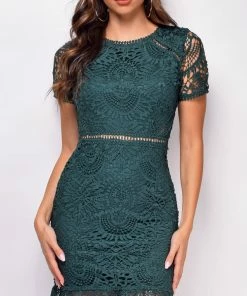 Emprada Arden Green Lace Dress Dresses