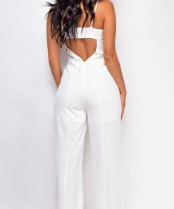 Emprada Sabadell White Jumpsuit Jumpsuits & Rompers