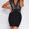 Emprada Little Black Dresses Dominique Black Cap Sleeve Lace Dress