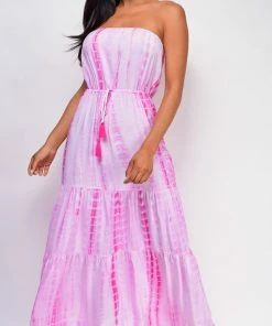 Emprada Boracay Pink Tie Dye Dress