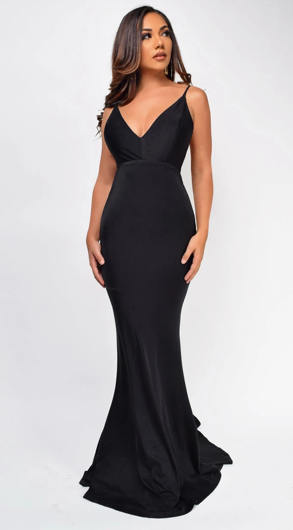 Emprada Noah Black Low Back Gown Dresses 3 Emprada Noah Black Low Back Gown Dresses