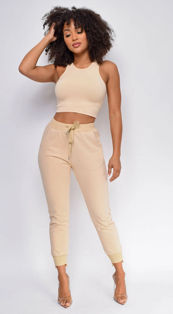 Emprada Shanti Beige Joggers 1 Emprada Shanti Beige Joggers