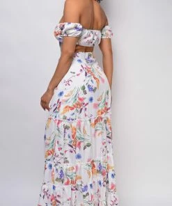 Emprada Bermuda White Floral Print Set 5 Emprada Bermuda White Floral Print Set