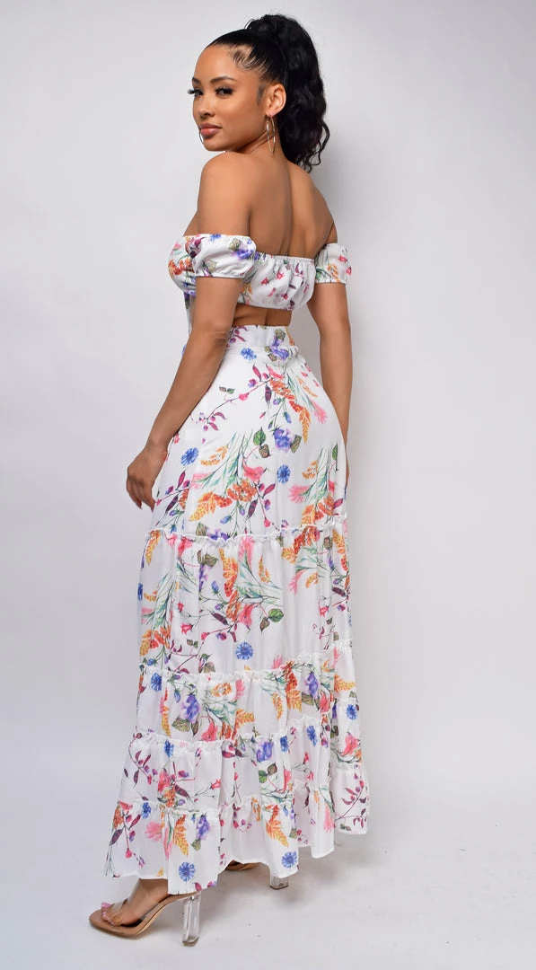 Emprada Bermuda White Floral Print Set 3 Emprada Bermuda White Floral Print Set