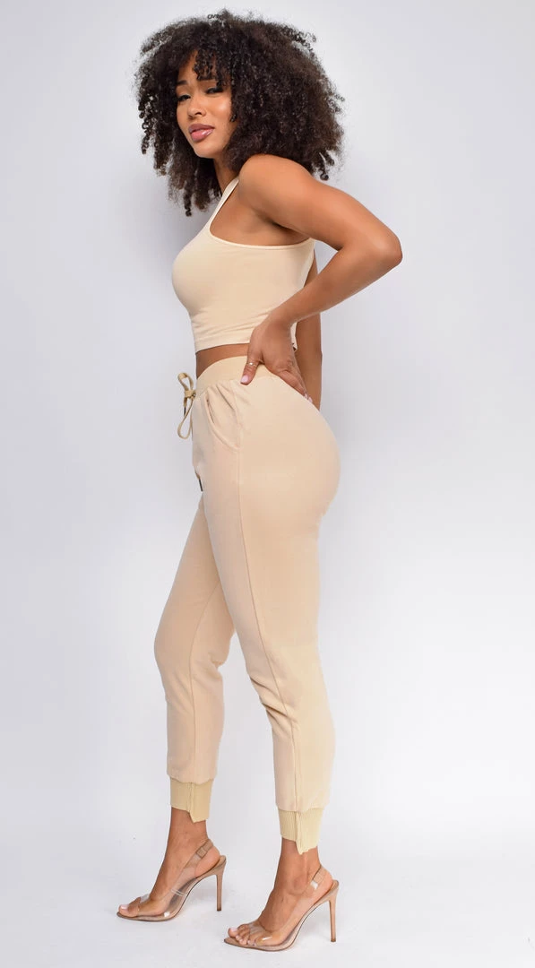 Emprada Shanti Beige Joggers 2 Emprada Shanti Beige Joggers