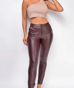 Emprada Tops Ira Beige One Shoulder Knit Top