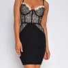 Emprada Dresses Tayla Black Bustier Lace Dress