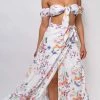 Emprada Bermuda White Floral Print Set