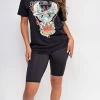Emprada Twisted Love Black Graphic Tee