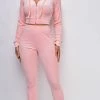 Emprada Simple Days Pink Velour Jacket And Jogger Set