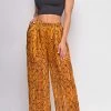Emprada Zerina Orange Snake Skin Wide Leg Pants
