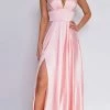 Emprada Everleigh Blush Pink Satin Gown Dresses