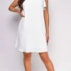 Emprada Donatella White Ruffle Dress Dresses