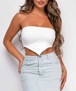Emprada Abbey White Bandana Top