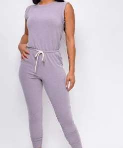 Emprada Slipped In Comfort Lavender Purple Jumpsuit